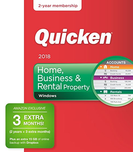 Quicken Home, Business & Rental Property 2018 Release – [Amazon Exclusive] 27-Month Personal Finance & Budgeting Membership
