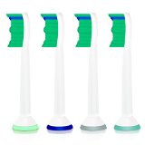 SoniShare - Philips Sonicare Replacement Heads Proresults 4-Pack Replaces Most Sonicare Toothbrush Heads Fits Diamond Clean  Easy Clean  Healthy White  Plaque Control  Flex Care  Gum Control