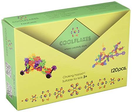 CoolFlakes - Creative and Educational Interlocking Flakes for Boys and Girls (Green) - 120 PCS, Green