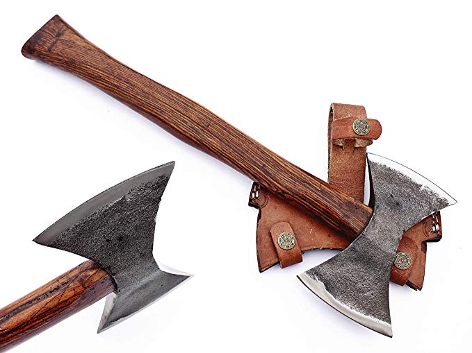 DIST-AX-266, Custom Handmade Stainless Steel Axe-Gorgeous and Solid Rose Wood Handle