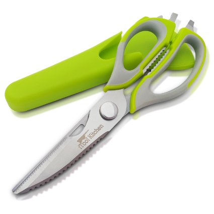 Kitchen Shears Heavy Duty and Come-Apart for Kitchen Accessories Kitchen Scissors Take Apart with Best Shear of Cooking Scissor Multifunction iTool Kitchen Cutlery with Magnetic Holder