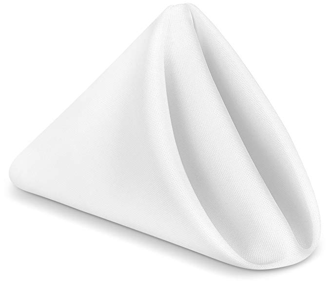 Utopia Home Restaurant Cloth Napkins 17 x 17 Inch - White - (Pack of 24)