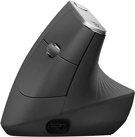 Logitech MX Vertical Wire and Wireless Advanced Ergonomic Mouse for Less Muscular Strain