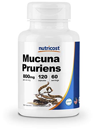 Nutricost Mucuna Pruriens 400mg, 120 Capsules - 800mg Per Serving - Made with High-Quality Mucuna Pruriens Seed