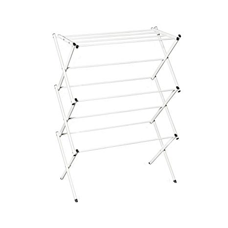 Hamilton Beach 83110 Foldable Clothes, Indoor Accordion Drying Rack, White