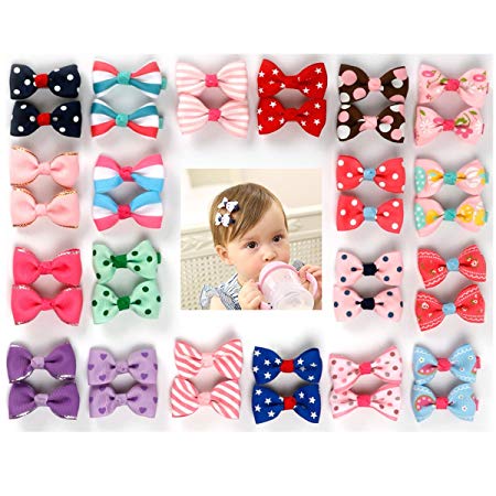 Ezerbery 40 pcs 1.8" Baby Girls kids Hair Clips Hair Barrettes hairpins For Girl Teens Kids Babies Toddlers