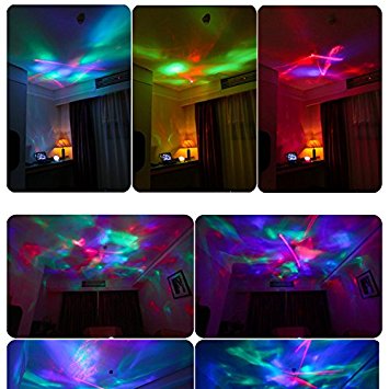 Vshare Changing Led Night Light Lamp & Realistic Aurora Star Borealis Projector, Perfect for Children and Adults as Sleep Aid Light, Decorative Light, Mood Light in Kids Room, Bedroom, Living Room