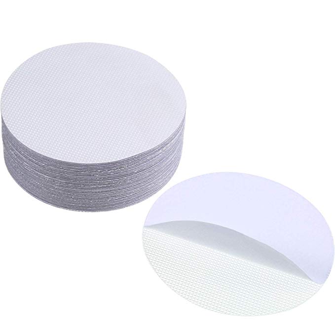 Jovitec 36 Pack Round Non-Slip Safety Shower Treads Self Adhesive Bath Stickers Round Anti-slip Discs Tape, 10 cm/ 4 Inch, Clear