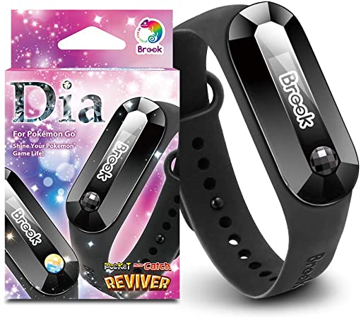 Brook Pocket Auto Catch Reviver Dia Auto Spin Catching Pokemon Collecting Items Upgrade Evolve Wristband Bracelet Accessory Waterproof Dustproof - Jet Black