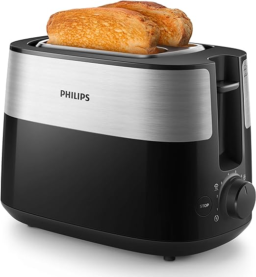 Philips Daily Collection HD2516/90 Toaster - 2 Slice, Wide Slot, Metal