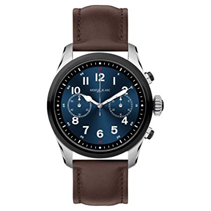 Montblanc Summit 2 Smartwatch 119439 Bicolor Steel and Brown Calfskin Strap