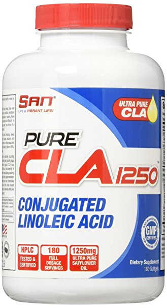 SAN Nutrition Pure CLA 1250 Conjugated Linoleic Acid Supplement, 180 Count