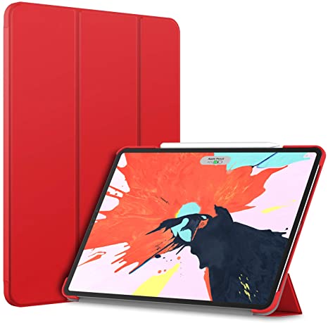 JETech Case for Apple iPad Pro 12.9-Inch 2018 Model (NOT for 2020 Model), Compatible with Apple Pencil, Cover Auto Wake/Sleep, Red