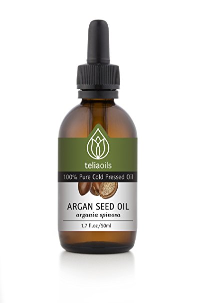 Pack of TWO Argan Oil 100 % Cold Pressed Pure Virgin Organic Certified By Ecocert-for Face, Hair & Body 2 X 1.7 Oz (2 X 50ml)