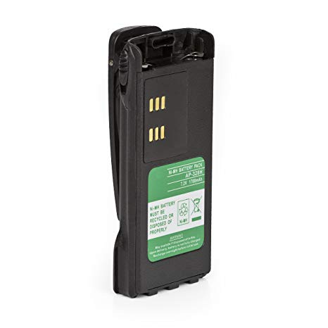 Hi-Capacity Battery for Motorola HT750 HT1250 PRO5150 GP328 7.2 NI-MH 1700mAh with Belt Clip and Warrant (Non-OEM)