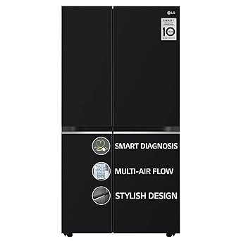 LG 655 L Frost Free Inverter Side by Side Refrigerator (2023 Model, GL-B257HWBY, Western Black, Express Freezing | Multi Air-Flow)