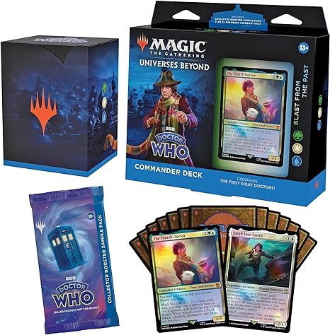 Magic The Gathering Doctor Who Commander Deck – Blast from The Past (100-Card Deck, 2-Card Collector Booster Sample Pack   Accessories)