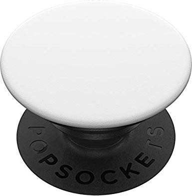 PopSockets PopGrip: Swappable Grip for Phones & Tablets - White on Black