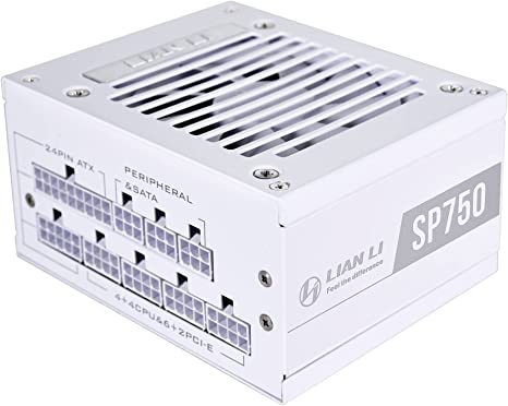 LIAN LI SP 750W 80  Gold, White Color, Performance SFX Form Factor Power Supply - SP750 White