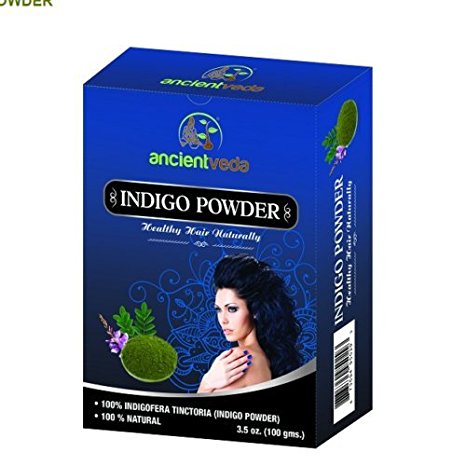 Ancient Veda 100 Gr. Indigo Powder (Indigofera Tinctoria) Hair Dye Color