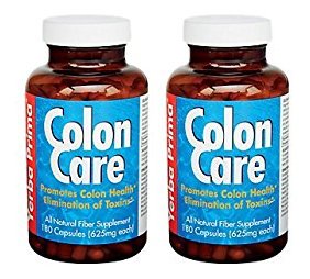 Yerba Prima Botanicals Colon Care (Pack of 2) 625 mg With Fiber, Calcium, Magnesium, Selenium and FOS, 180 capsules each
