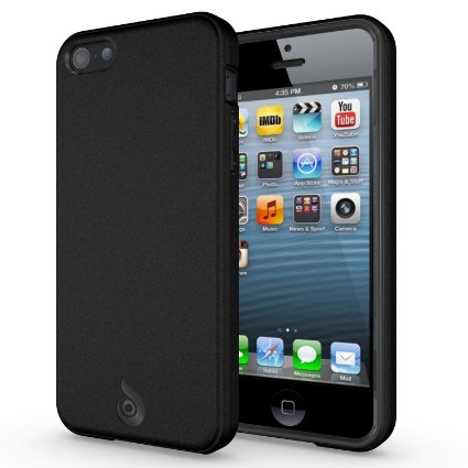 iPhone 5C Case Diztronic Matte Back Black Flexible TPU Case for Apple iPhone 5C - Retail Packaging