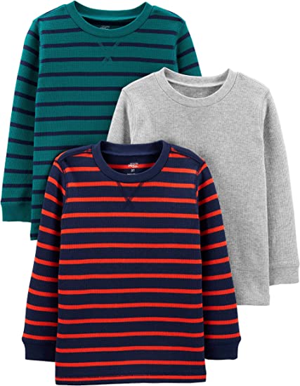 Simple Joys by Carter's Boys 3-Pack Thermal Long Sleeve Shirts
