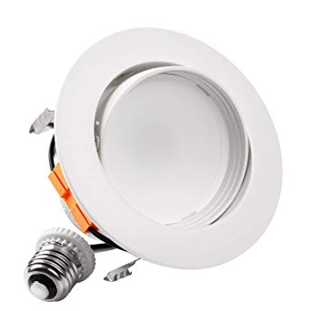 TORCHSTAR 4 Inch LED Gimbal Recessed Retrofit Downlight, 10W (65W Equiv.), High CRI90 Dimmable Directional Ceiling Light Fixture, Energy Star, UL-Listed, 3000K Warm White, 5 Years Warranty