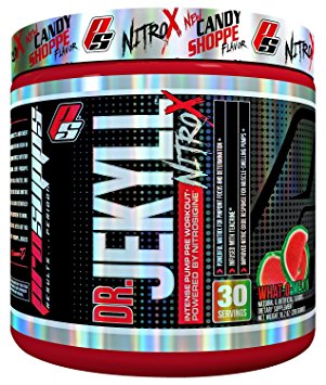 Pro Supps Dr. Jekyll NitroX Intense Pump Pre-Workout Powder (What-O-Melon Flavor), Powered By Nitrosigine, 30 True Servings, Insane Muscle Pumps, Ridiculous Focus 10.2 oz net weight