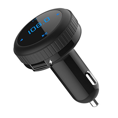 OMOTON HIFI Bluetooth FM transmitter [Dual USB car charger][32G SD/TF card music control][Hands-free calling][ Smart Car locator] for iPhone/Samsung /Motorola/LG/Nexus Phones/Tablets Mp3 Mp4 Player