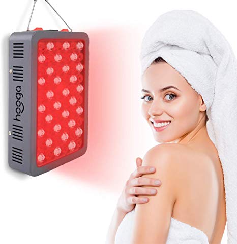 Red Light Therapy Device Red 660nm Near Infrared 850nm, 60 LEDs, Hang Kit and Manual, High Irradiance Over 100mW/cm2 for Anti-Aging, Fat Loss, Muscle Gain, Performance, and Brain Optimization, HG300.