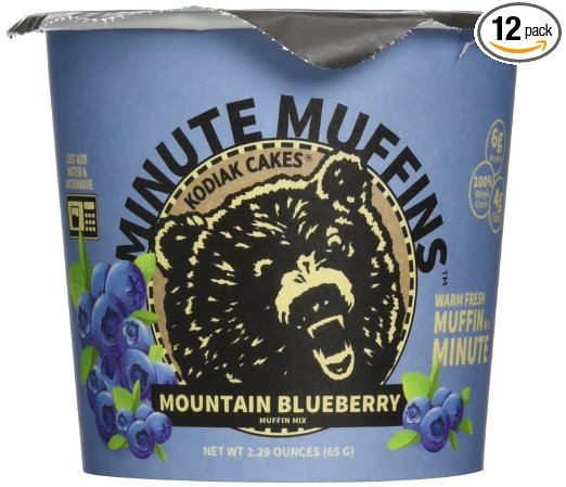 Kodiak Cakes Minute Muffins, Mountain Blueberry, 2.29 Ounce (Pack of 12)