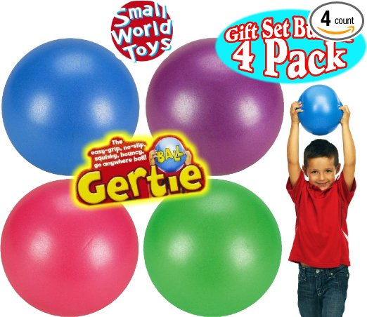 Original Gertie Ball Blue, Pink, Purple & Green Gift Set Bundle - 4 Pack