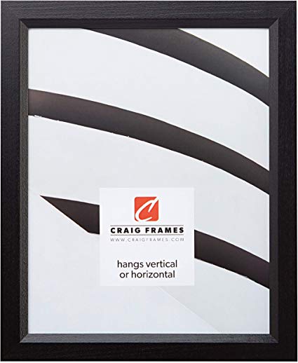 24x24 Picture/Poster Frame, Wood Grain Finish, 0.825" Wide, Solid Black (7171610BK)