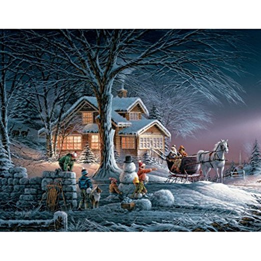 LANG - "Winter Wonderland", Boxed Christmas Cards, Artwork by Terry Redlin" - 18 Cards, 19 envelopes - 5.375" x 6.875"