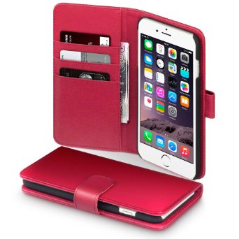 iPhone 6S Plus Case, Terrapin [GENUINE LEATHER] iPhone 6S Plus Case Executive [Red] Premium Wallet Case with Card Slots & Bill Compartment Case for iPhone 6 Plus / 6S Plus - Red