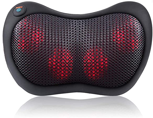 Back Massager, Neck Massager Pillow for Pain Relief,Electric Shoulder Massage Pillow with Heat, Pillow Massager for Neck,Back,Foot, Gifts for Friend, Famaily