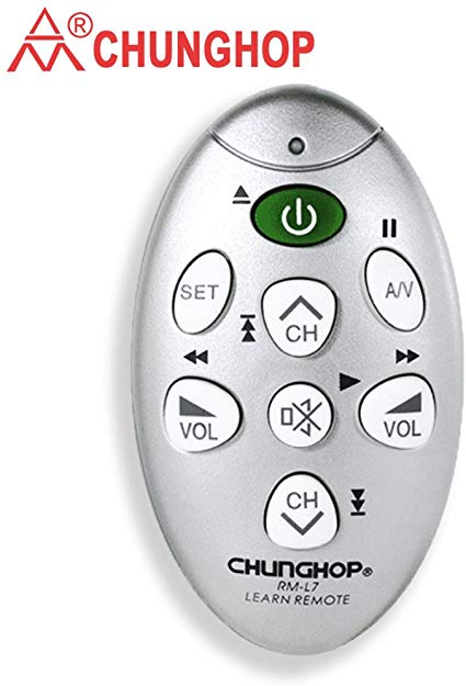 CHUNGHOP Learning Remote Control for TV CBL DVD SAT in 1-Device Small Remote Replacement