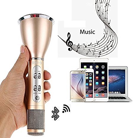 Wireless Karaoke Microphone,SGODDE 3-in-1Portable Bluetooth Karaoke Player - Universally Compatible Microphone for Music Playing and Singing Home and Outdoor