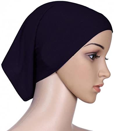 Bluelans® Women's Islamic Plain Tube Hijab Bonnet Cap Under Scarf Pullover Underscarf Black