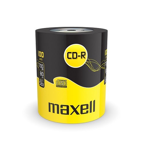 Maxell 624037 CD-R 52x Blank Discs 700MB Extra Protection (100 Disk Pack - Shrink Wrapped)