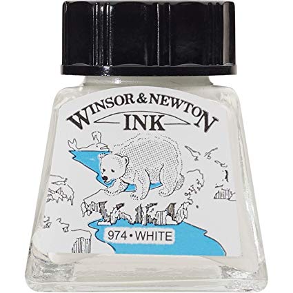 Winsor & Newton Drawing Ink Bottle, 14ml, White