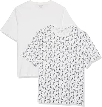 Amazon Essentials Men's T-Shirt Regular-Fit Short-Sleeve Crewneck, Pack of 2