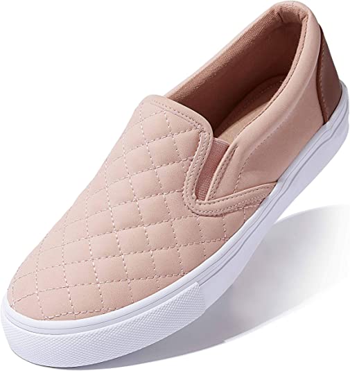 DailyShoes Women's Flat Memory Foam Slip On Sneakers Casual Loafers Round Comfortable Slip-on Shoes