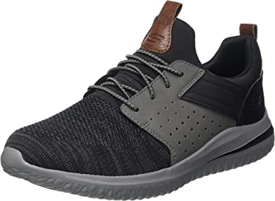 Skechers Mens Delson 3.0 - Cicada Knitted Bungee Lace Slip On