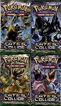 4 (Four) Packs - Pokemon XY Fates Collide Booster Packs (10 Cards per Pack)