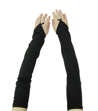 Women Stretchy Long Sleeve Fingerless Gloves