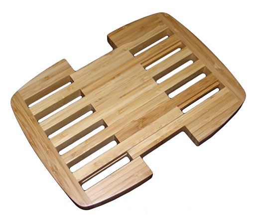 Totally Bamboo Expandable Trivet, Durable and Beautiful Bamboo Protects Tabletops and Counters in Style, 11 3/4" by 8 3/4" open, 8 3/4" by 8 3/4" closed