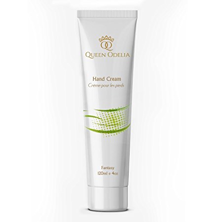 Queen Odelia Working Hand Cream for DRY and AGING HANDS with Cactus Oil and Dead Sea Minerals, 4 oz. - Non-Sticky Anti Aging Moisturizing Hand Cream (Fantasy)