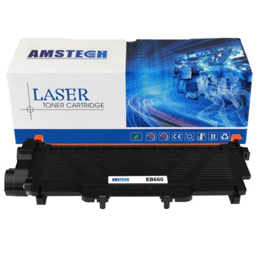 Amstech Compatible Black Toner cartridge Replacement for Brother TN-660 TN660 High Yield (2,600 Pages)